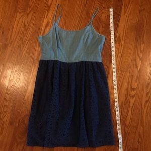 Denim and Lace Blue Dress